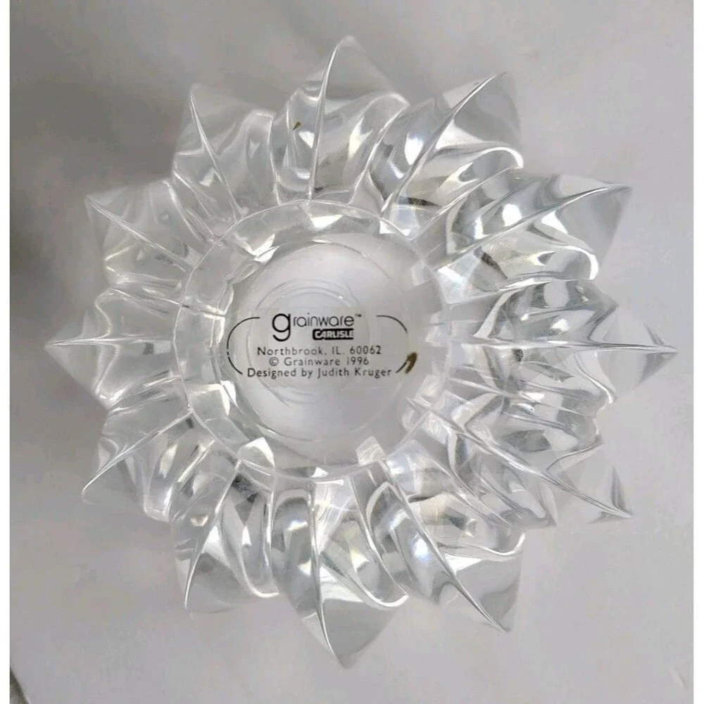 Vintage Grainware Carlisle Judith Kruger Lucite Acrylic Starburst Bowl Solid
